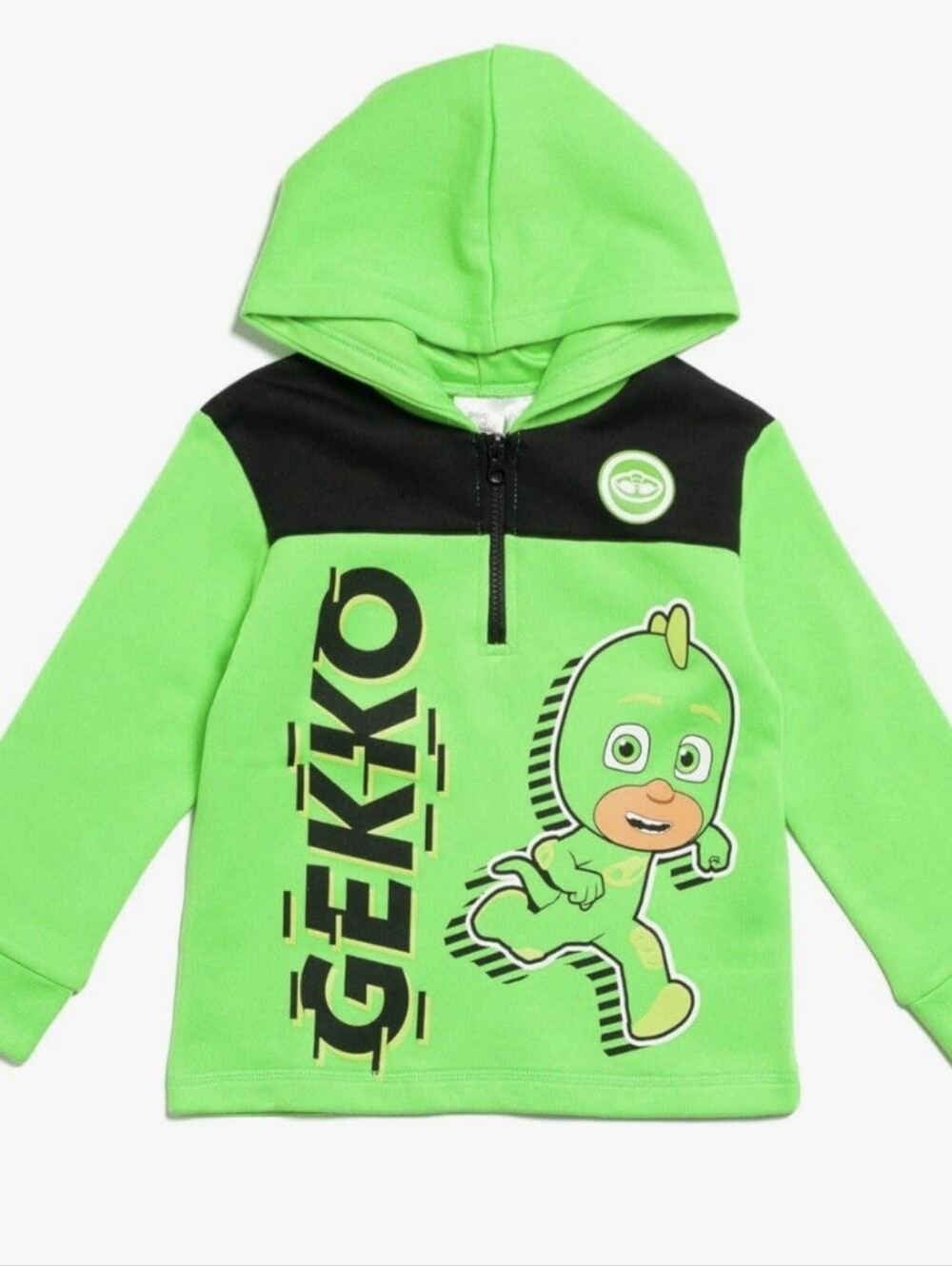 Childrens Gekko PJ Masks 1/4 Zip Hoodie New Without Tags 2T